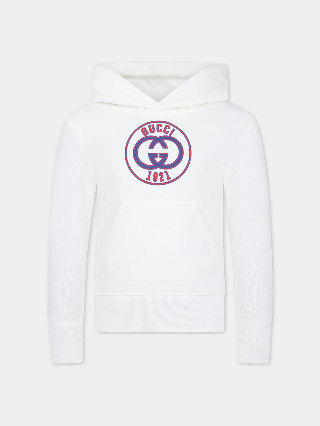 White sweatshirt for boy with double g